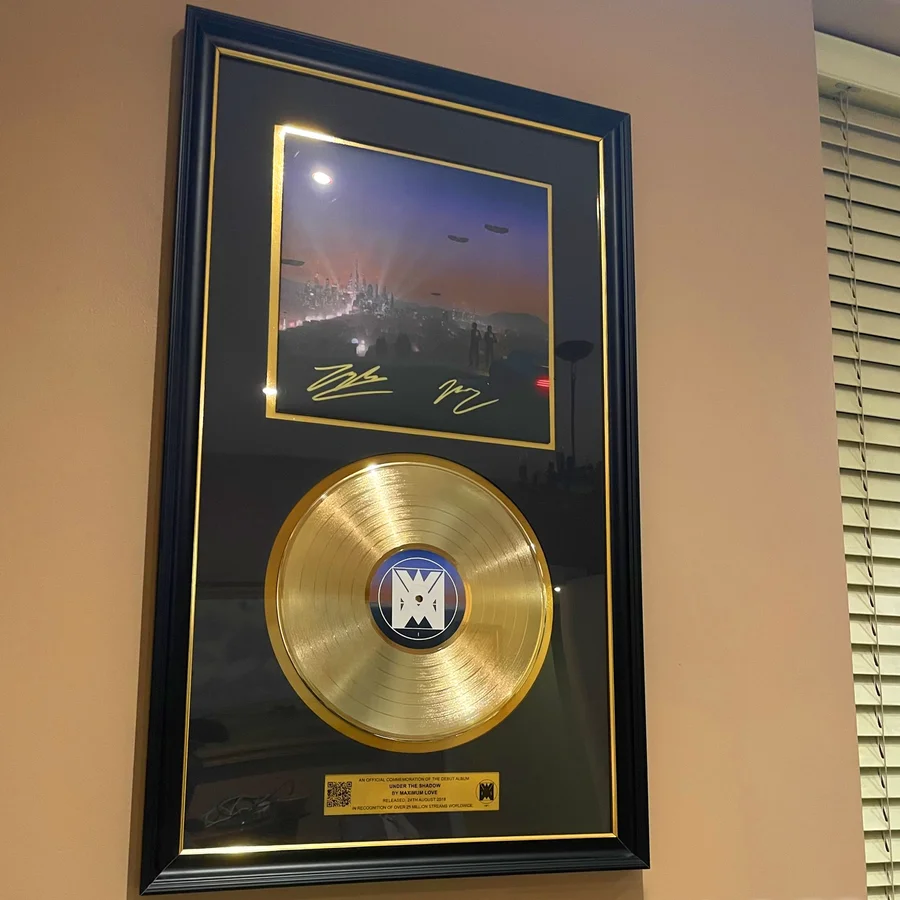 Framed Golden Vinyl Prize